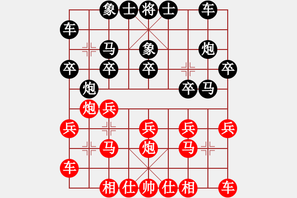 象棋棋譜圖片：509局 E02- 仙人指路進右馬對飛象-許褚(1300) 先負 小蟲引擎23層(2569) - 步數(shù)：20 