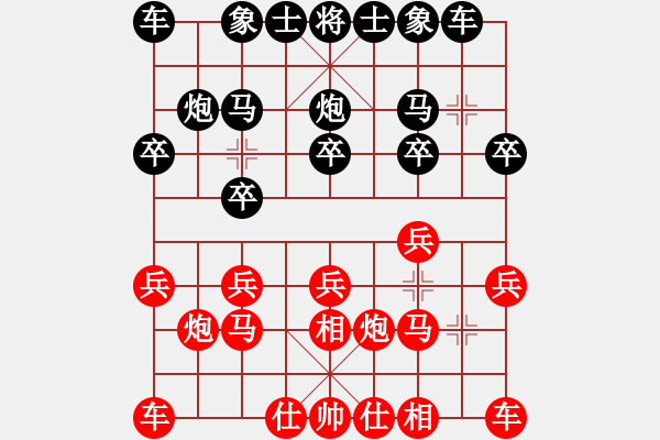 象棋棋谱图片：高忠亮[9-1] 先胜 金理明[8-1] - 步数：10 