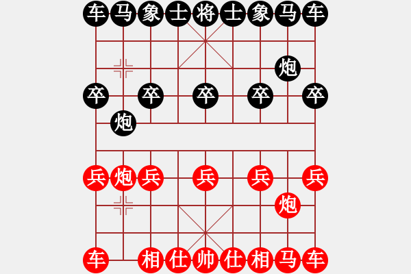 象棋棋譜圖片：至此誘招串打紅中計(jì)黑多中兵擴(kuò)大優(yōu)勢(shì) - 步數(shù)：10 