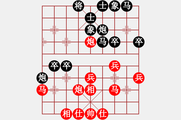 象棋棋譜圖片：劍齒虎斯多(6級(jí))-和-茂林(9級(jí)) - 步數(shù)：40 