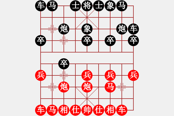 象棋棋譜圖片：守信(6段)-勝-盟主貴來(4段) - 步數(shù)：10 