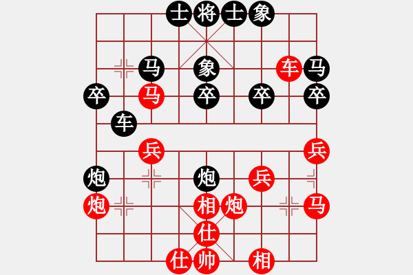 象棋棋譜圖片：醉棋渡河(初級)-和-萍鄉(xiāng)么氣(8級) - 步數(shù)：30 