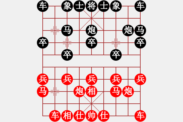 象棋棋谱图片：牛轭湾（业8-2)先和刘昕（业8-2）.pgn - 步数：10 