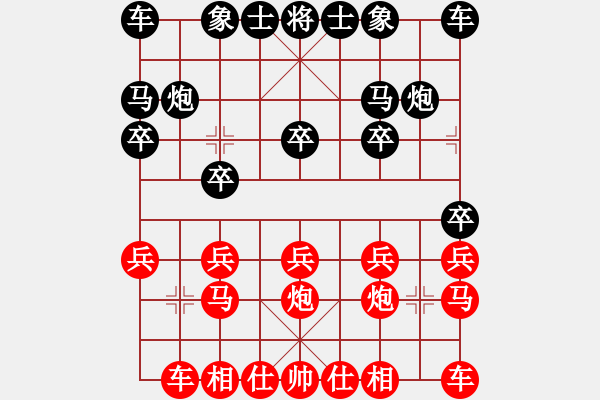 象棋棋譜圖片：1585局 A02-邊馬局-小蟲引擎23層 紅先勝 天天AI選手 - 步數(shù)：10 