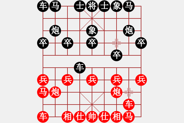 象棋棋譜圖片：57局 A07- 金鉤炮局-名手引擎23層 (先和) BugChess19-04-09 x64 N - 步數(shù)：10 