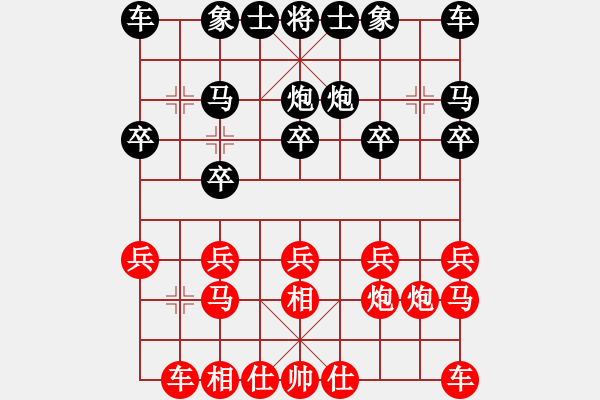 象棋棋譜圖片：互相揭發(fā)(月將)-和-碧波寒煙(8段) - 步數：10 