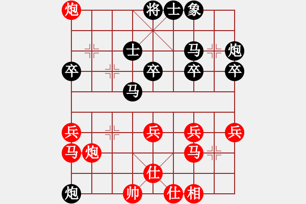 象棋棋譜圖片：中炮巡河車對屏風(fēng)馬(業(yè)五升業(yè)六評測對局)我先勝 - 步數(shù)：40 