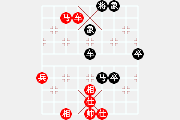 象棋棋譜圖片：五六炮過河車左邊馬對(duì)屏風(fēng)馬進(jìn)7卒孤獨(dú)世界(5段)-和-鄒家強(qiáng)(2段) - 步數(shù)：100 