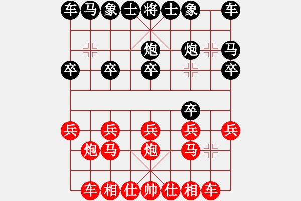 象棋棋譜圖片：飄[1054746232] -VS- 虎帳談兵[455625482] - 步數(shù)：10 