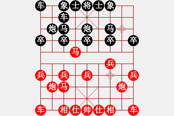 象棋棋譜圖片：浪花飛舞[-].[紅] -VS- 橫才俊儒[黑] - 步數(shù)：10 