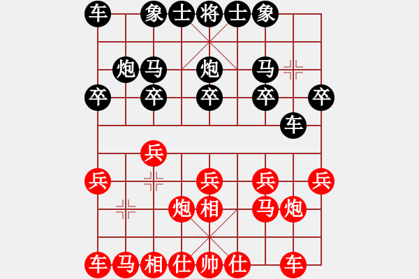 象棋棋譜圖片：士角炮對(duì)中跑 水東蜜棗 負(fù) zzbdwm - 步數(shù)：10 