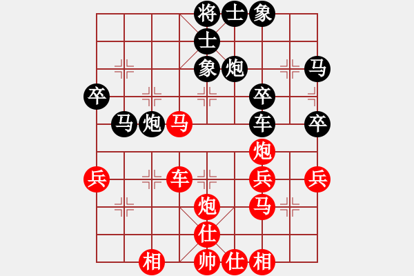 象棋棋譜圖片：第03局 橫車破右車單提馬局 變4 - 步數(shù)：40 