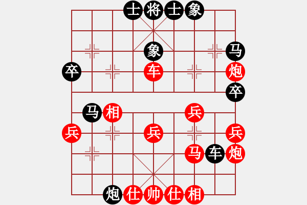 象棋棋譜圖片：冀中小鳳仙(無極)-勝-hoangtrada(北斗) - 步數(shù)：40 