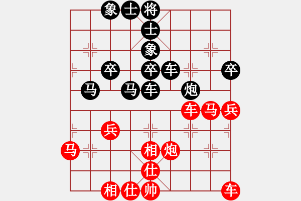 象棋棋譜圖片：靜聽雨夜紅勝葬心〖仕角炮局〗 - 步數(shù)：40 