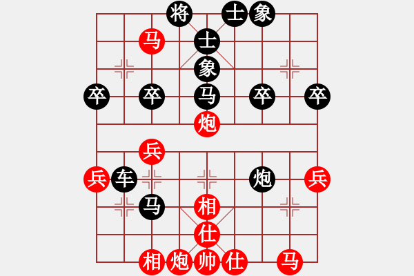 象棋棋譜圖片：lin4紅負(fù)葬心【五六炮對屏風(fēng)馬】 - 步數(shù)：40 