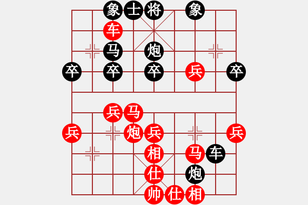 象棋棋譜圖片：96局 A30- 飛相對(duì)左過宮炮-小蟲引擎23層(2549) 先勝 賈詡(1900) - 步數(shù)：40 