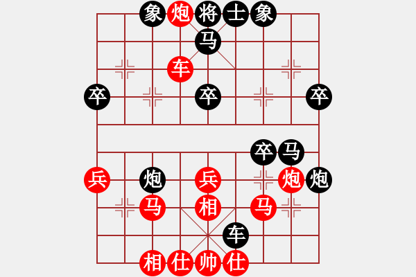 象棋棋譜圖片：我不懂啊(2段)-負(fù)-奔四純機(jī)測(cè)(4段) - 步數(shù)：40 