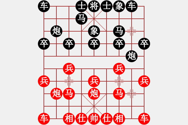 象棋棋譜圖片：一線之間[2633993492] -VS- suxiu東方196[574530873] - 步數(shù)：10 