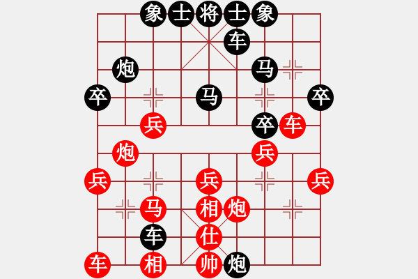 象棋棋譜圖片：20170418 先負(fù)天天業(yè)6-1 順炮直車兩頭蛇對(duì)雙肋車 炮八進(jìn)二 黑車4進(jìn)7 馬三進(jìn)四 卒3進(jìn)1 - 步數(shù)：28 