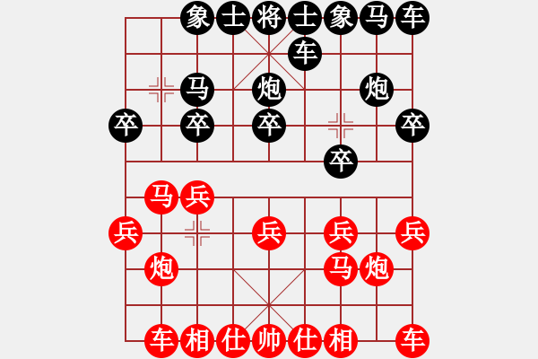 象棋棋譜圖片：測評32 對中炮橫車 ?。?！左側(cè)馬炮攻擊 創(chuàng)新?。。?- 步數(shù)：10 