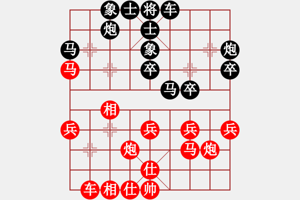 象棋棋譜圖片：飛彈淬城(3段)-和-給男人洗卵(8段) - 步數(shù)：30 