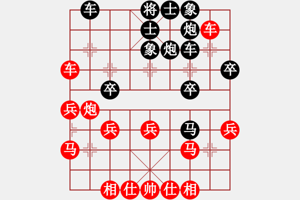 象棋棋譜圖片：dajiahaoa(7段)-負-奕童(9段)中炮過河車對反宮馬 - 步數(shù)：30 