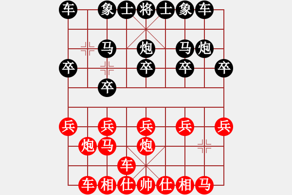 象棋棋譜圖片：明鏡無(wú)苔紅負(fù)葬心【中炮對(duì)列炮】 - 步數(shù)：10 