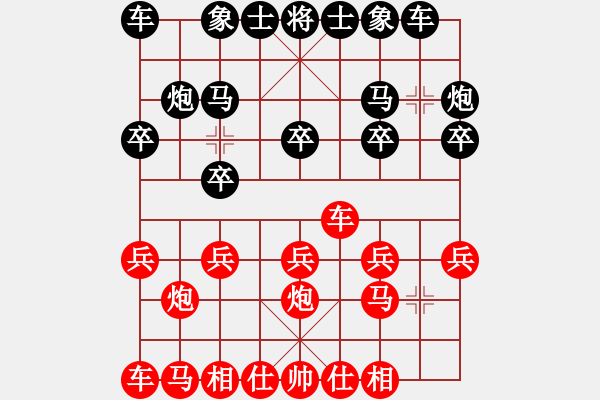 象棋棋谱图片：忠诚卫士[红] 先负 鹰扬[黑] - 步数：10 
