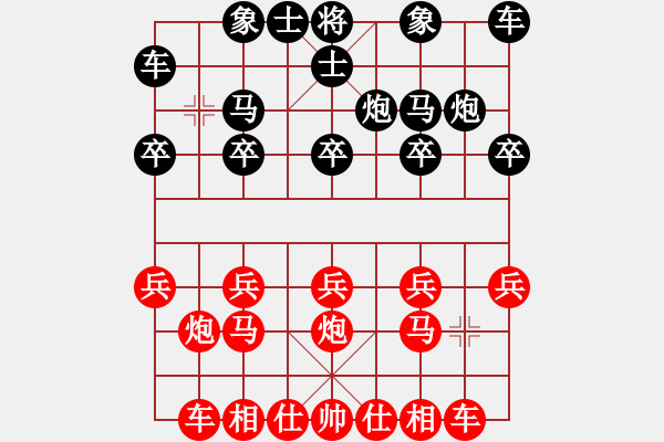 象棋棋譜圖片：中炮對過宮炮（業(yè)四升業(yè)五評測對局）我先勝 - 步數(shù)：10 