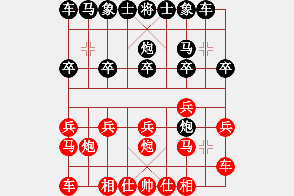 象棋棋譜圖片：松原低手練(3段)-和-初學(xué)者之一(4段) - 步數(shù)：10 