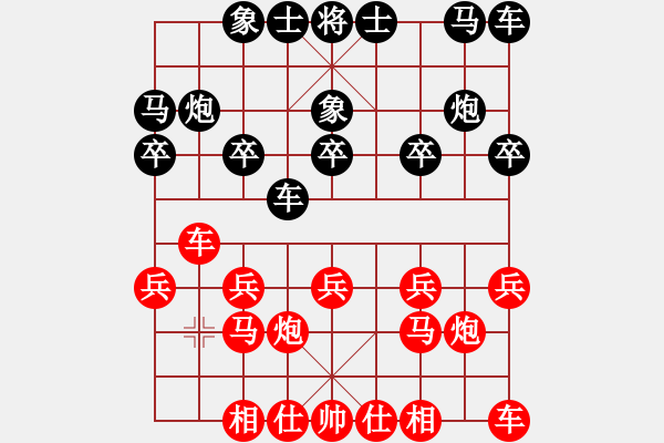 象棋棋谱图片：河北省 周洪宇 负 广东省 张骢润 - 步数：10 