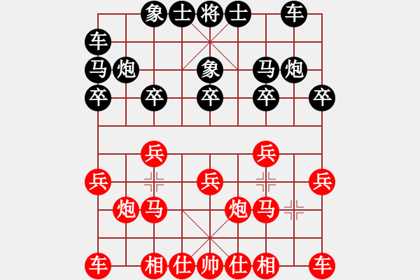 象棋棋譜圖片：阇皇西蒙(日帥)-勝-廉江冠軍(月將)仙人指路對飛象 - 步數(shù)：10 