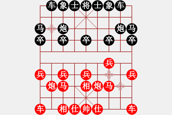 象棋棋譜圖片：3685long紅負(fù)葬心【仕角炮局】 - 步數(shù)：10 