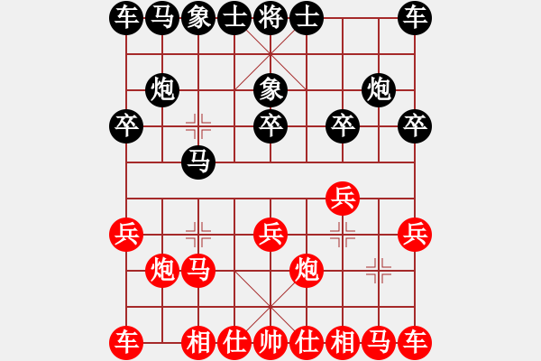 象棋棋譜圖片：負(fù)分太后 魚[紅] -VS- 做／成熟男人[黑]（2） - 步數(shù)：10 