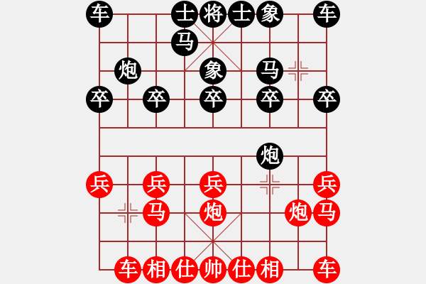 象棋棋譜圖片：進(jìn)兵對(duì)卒底炮（黑飛逆象）nzbdwma 勝 華姐 - 步數(shù)：10 