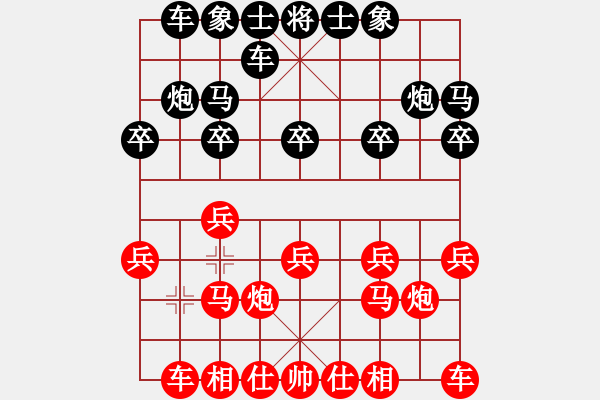 象棋棋谱图片：温柔男人(8级)-胜-奕童(9段) - 步数：10 