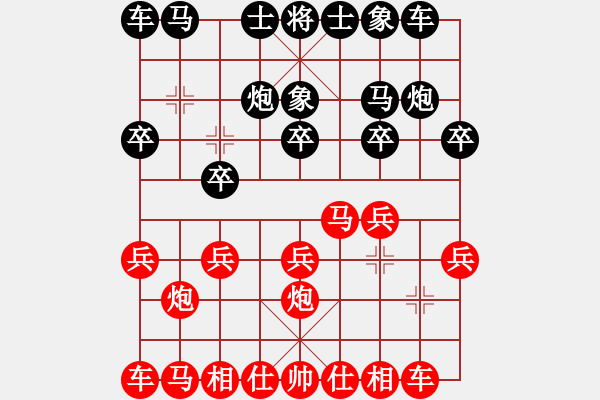 象棋棋譜圖片：太原 梁輝遠(yuǎn) 勝 河曲 鄭喜偉 - 步數(shù)：10 