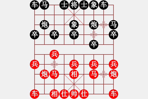 象棋棋譜圖片：2023.3.5.7中級(jí)場(chǎng)先勝起馬局對(duì)進(jìn)卒 - 步數(shù)：10 