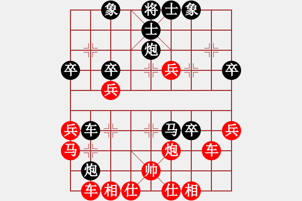 象棋棋譜圖片：下棋用用[1573292853] -VS- 山 雞[759122344] 4 16 - 步數：40 