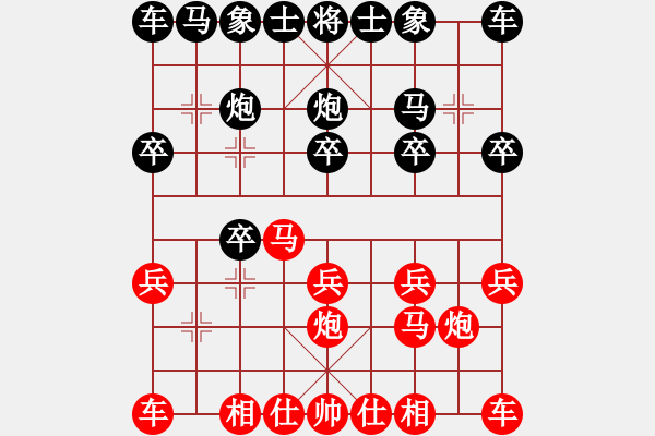 象棋棋谱图片：养猴的(5段)-胜-七月流光(4段) - 步数：10 