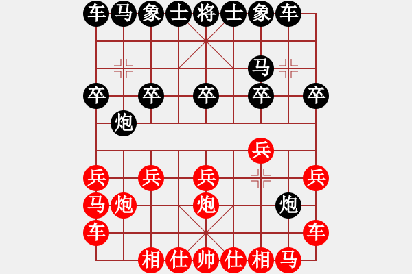 象棋棋譜圖片：對面笑【業(yè)5，1】先勝科劍【業(yè)5，1】 - 步數(shù)：10 