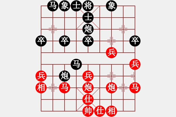 象棋棋譜圖片：2019.6.5.5十分鐘先和9-2大將軍 - 步數(shù)：30 