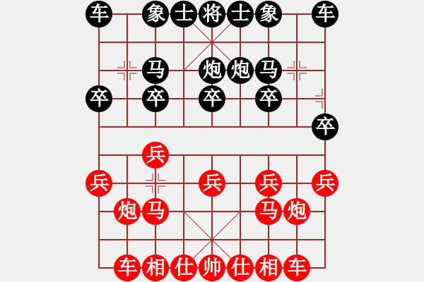 象棋棋譜圖片：葬心紅勝6303492【仙人指路對(duì)中炮】 - 步數(shù)：10 