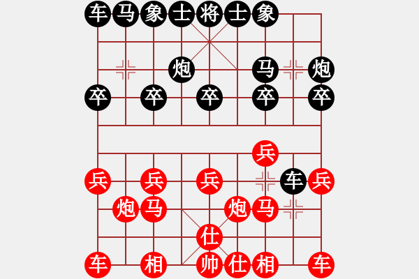 象棋棋譜圖片：起馬對(duì)士角炮 - 步數(shù)：10 