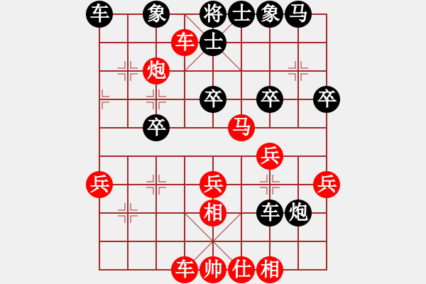 象棋棋譜圖片：︻ ▇◤[1242800400] -VS- 開心每一天[1634864399] - 步數(shù)：40 