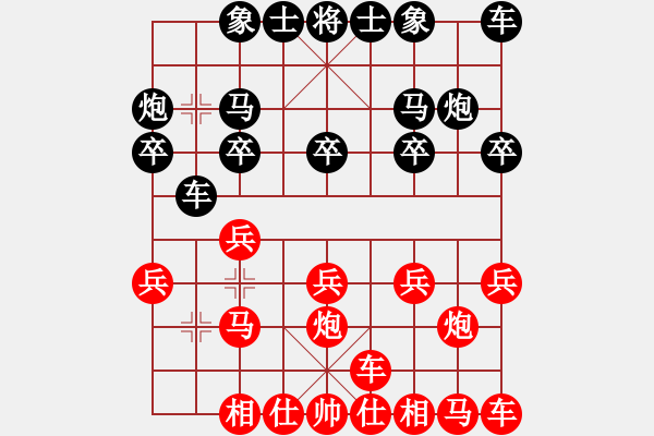 象棋棋譜圖片：橫才俊儒[紅] -VS- 毛字[黑] - 步數(shù)：10 