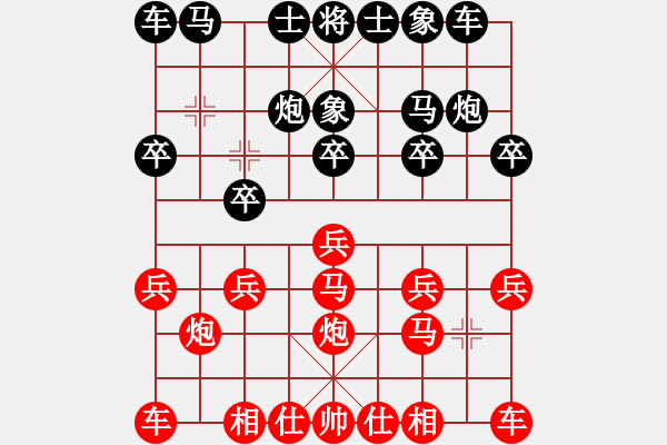 象棋棋譜圖片：步步為贏[305533318] -VS- 夏[1154099254] - 步數(shù)：10 