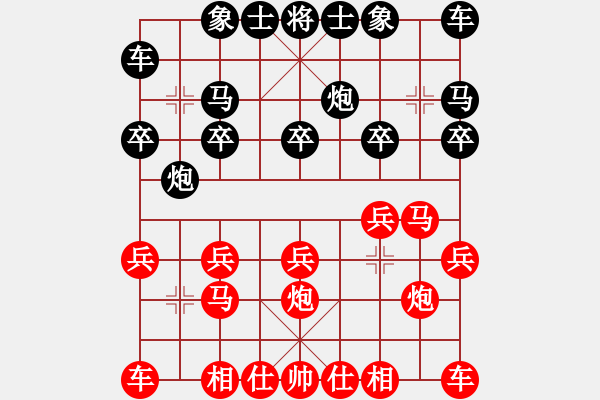 象棋棋譜圖片：熱血盟●溫柔一刀[紅] -VS- 熱血盟_天刀[黑] - 步數(shù)：10 