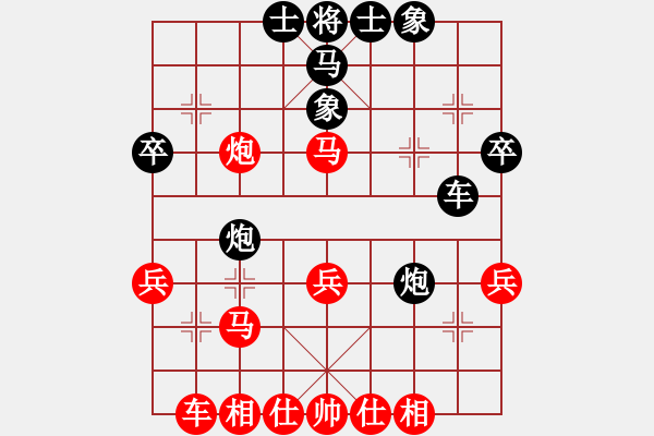 象棋棋譜圖片：中炮對(duì)屏風(fēng)馬戰(zhàn)術(shù) 過河車進(jìn)七兵對(duì)左馬盤河 丁局：布局定式 - 步數(shù)：46 