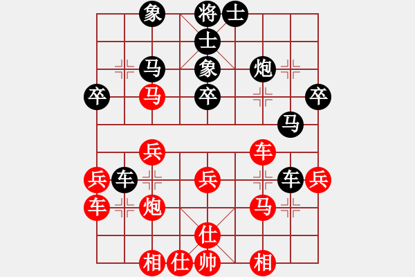 象棋棋譜圖片：風(fēng)雅頌(9段)-和-猴王引擎(3段) - 步數(shù)：40 